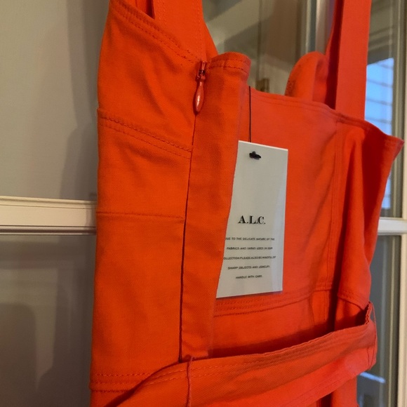Orange A.L.C. Sabrina Linen Blend Bustier Midi Dress🧡 - Picture 11 of 13